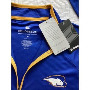 Colosseum 1/4 Zip Blue‎ Gold Long Sleeve Pullover Men's M Team Spirit Top